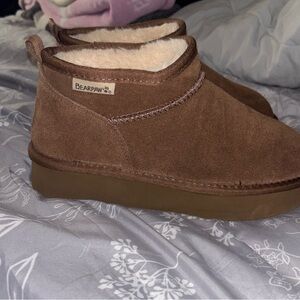 BearPaw Tan Suede Slip-On Shoes